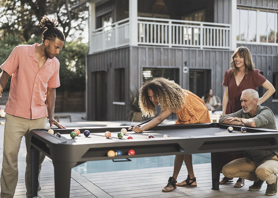 Photo d'un partie de billard