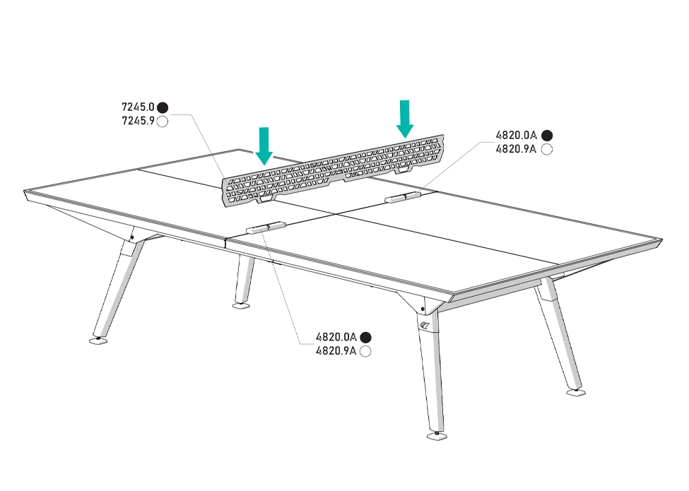 Comment installer le filet amovible sur la table