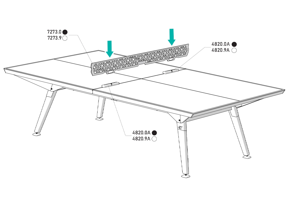 Comment installer le filet amovible sur la table